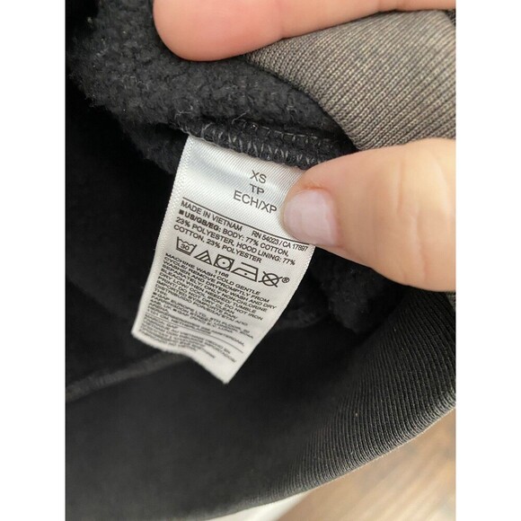 GAP Womens Crop Logo Hoodie Faded Black XSmall - Picture 11 of 14